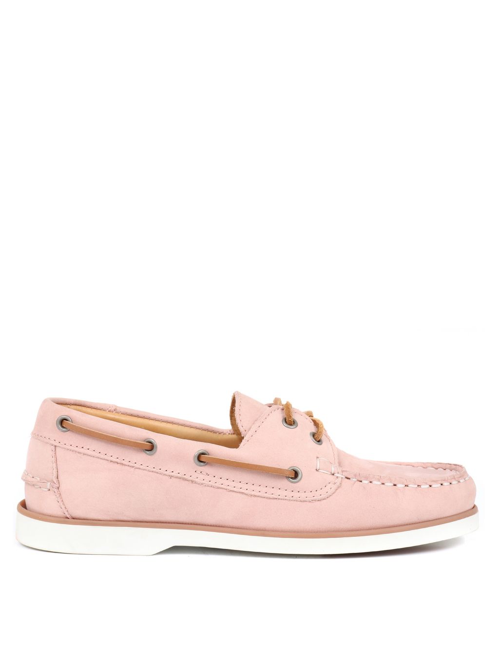 Leather Lace Up Slip On Boat Shoes image 1