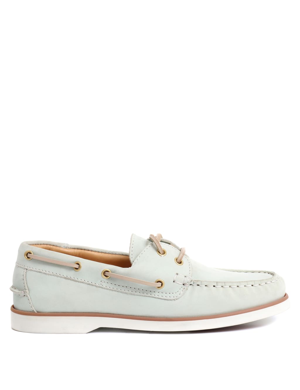 Leather Lace Up Slip On Boat Shoes image 1