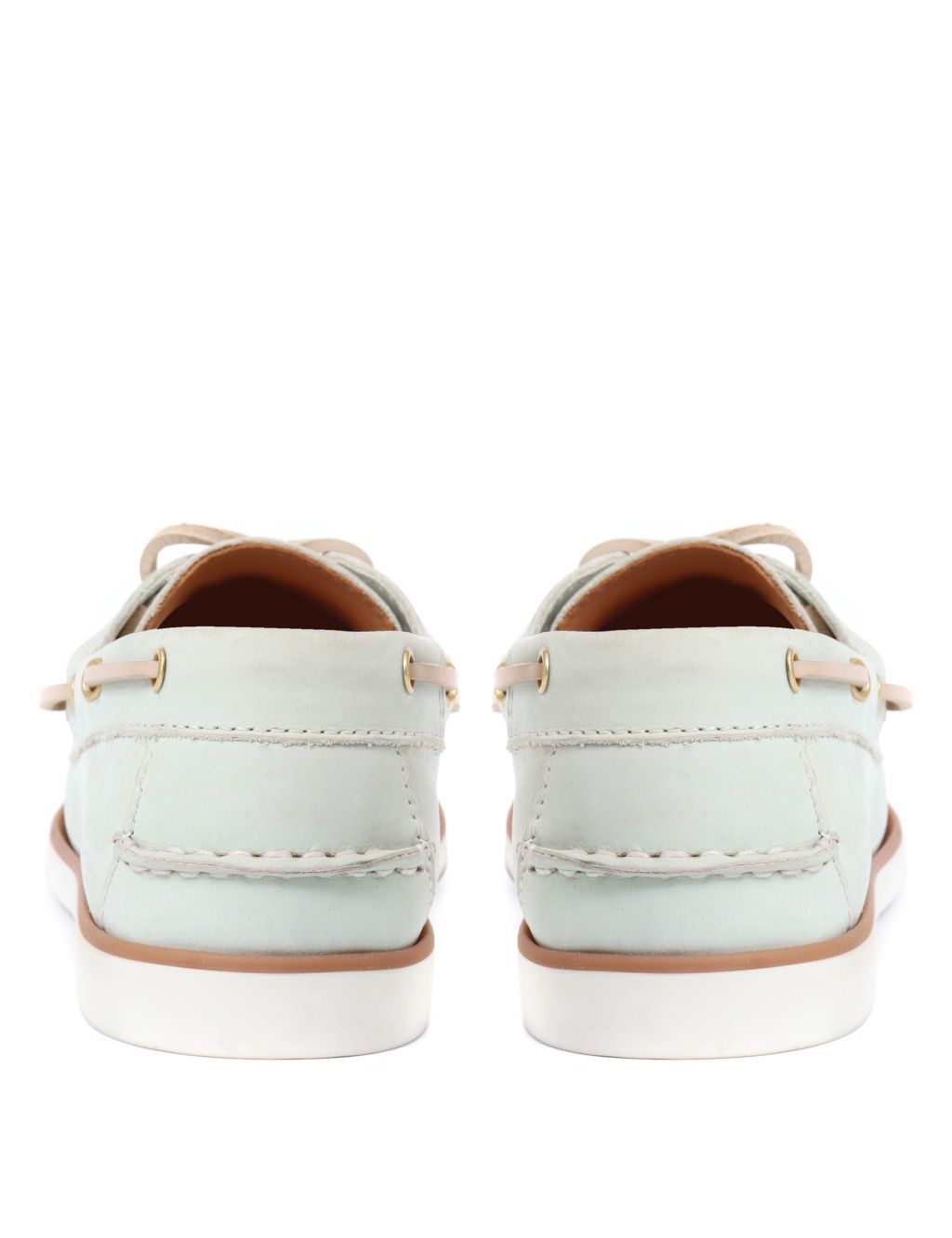 Leather Lace Up Slip On Boat Shoes image 3