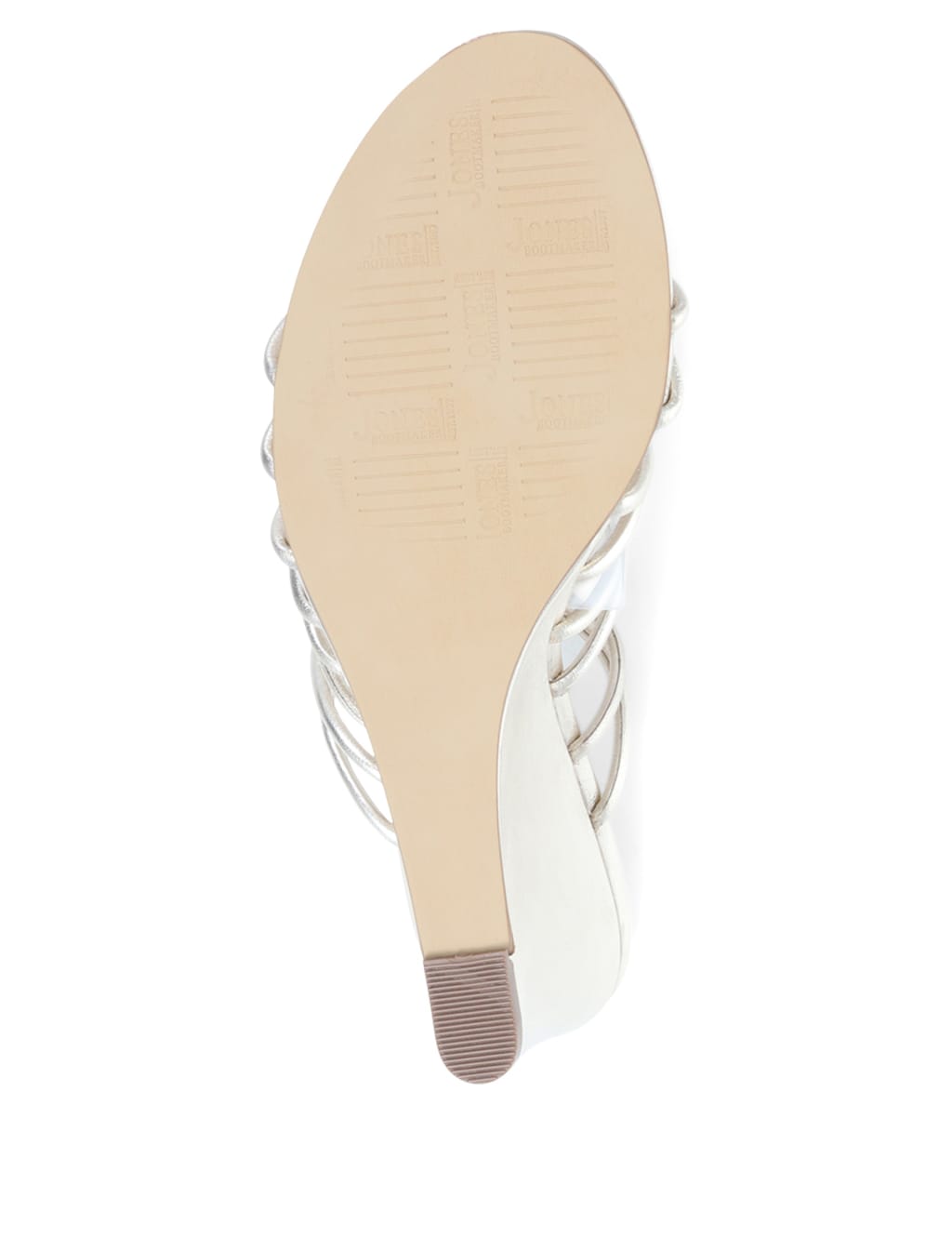 Leather Metallic Wedge Sandals image 5