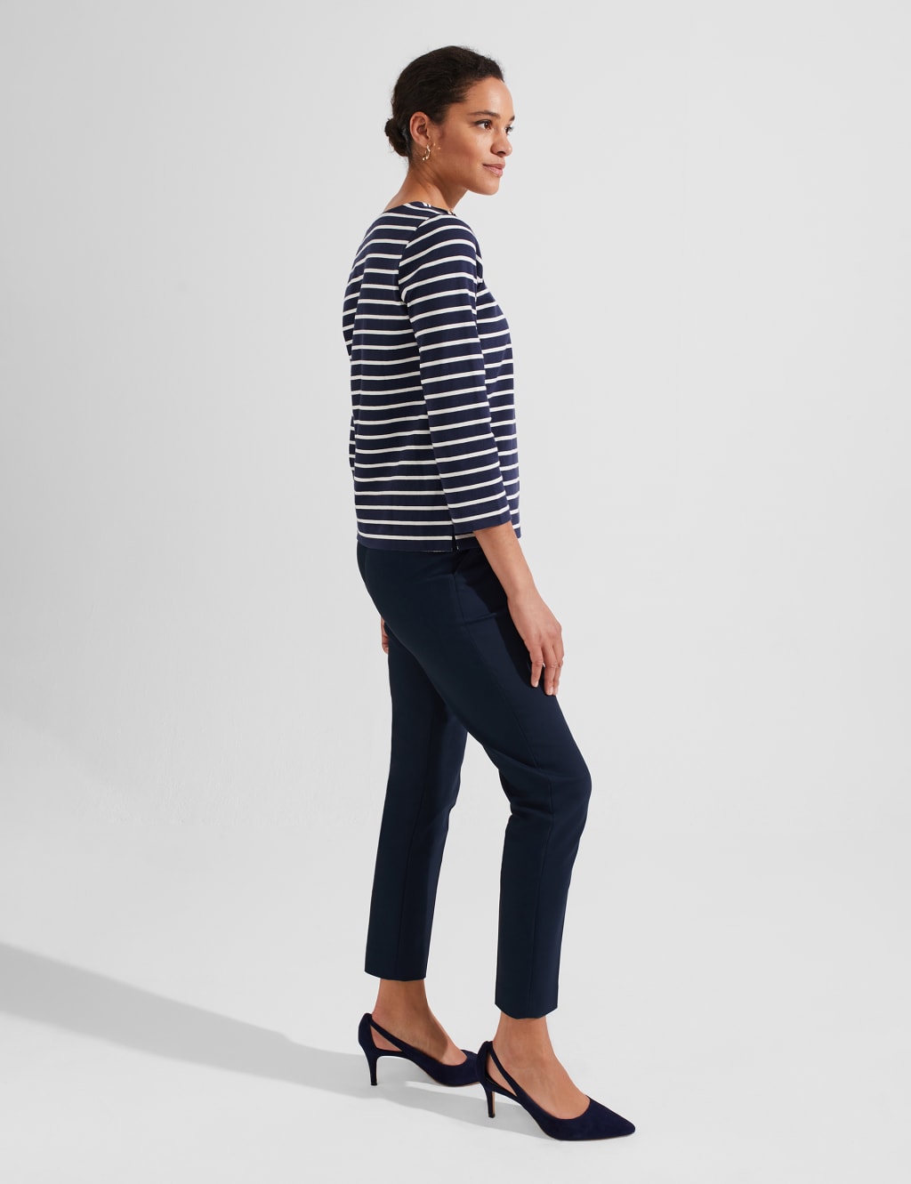 Cotton Blend Tapered Trousers image 3
