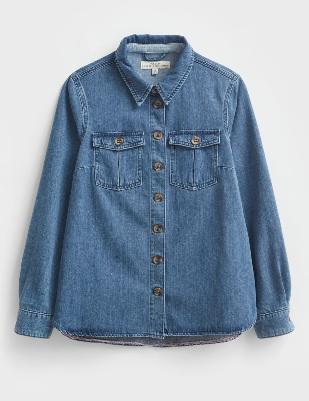 Tencel™ Rich Denim Long Sleeve Shirt image 2