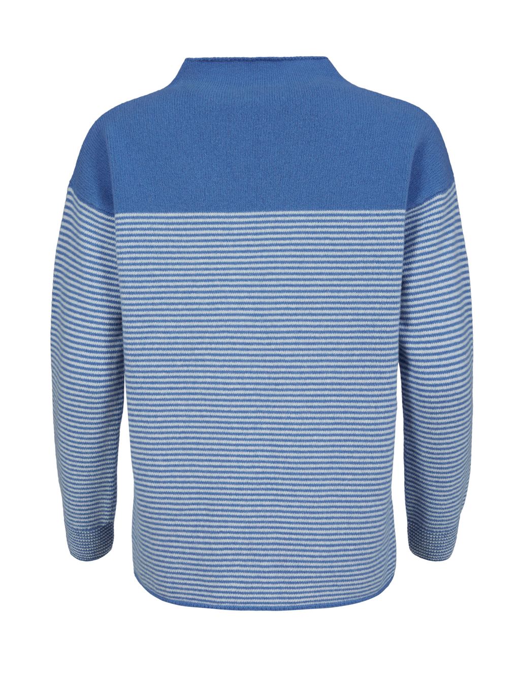 Pure Lambswool Striped Funnel Neck Jumper image 6