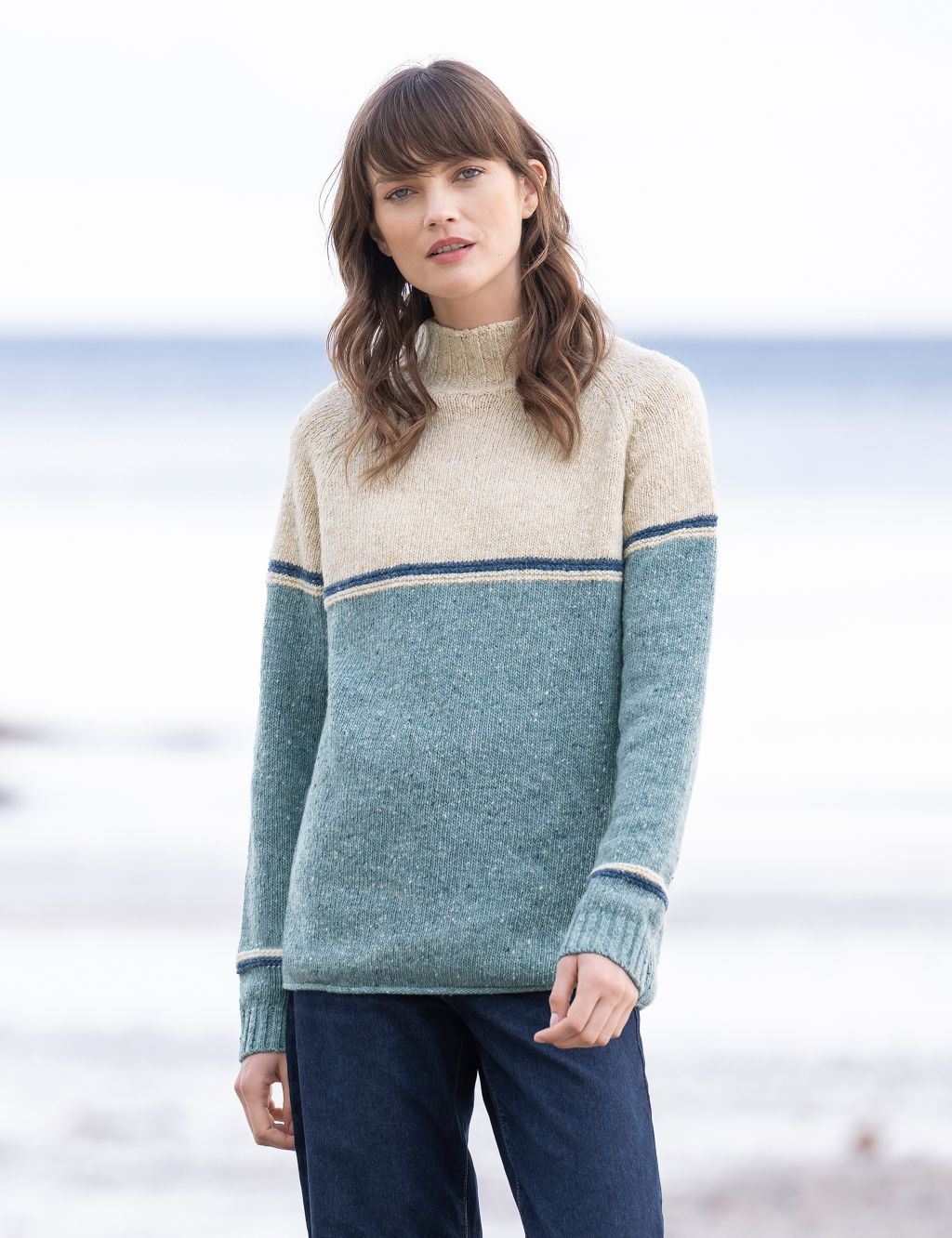 Pure Lambswool Colour Block Jumper image 3