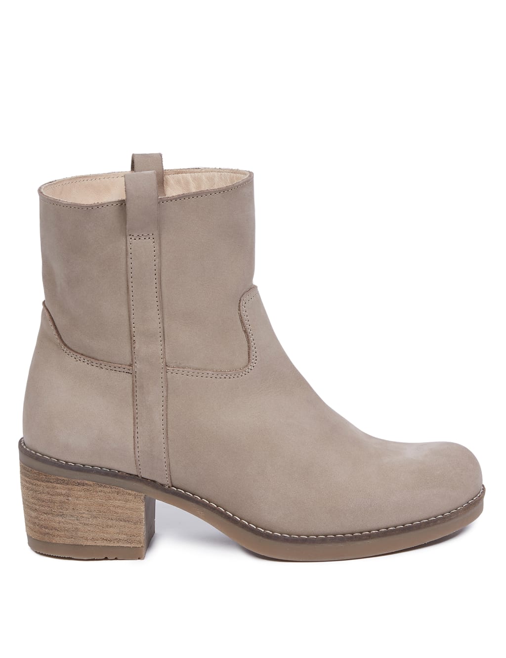Suede Block Heel Ankle Boots image 2