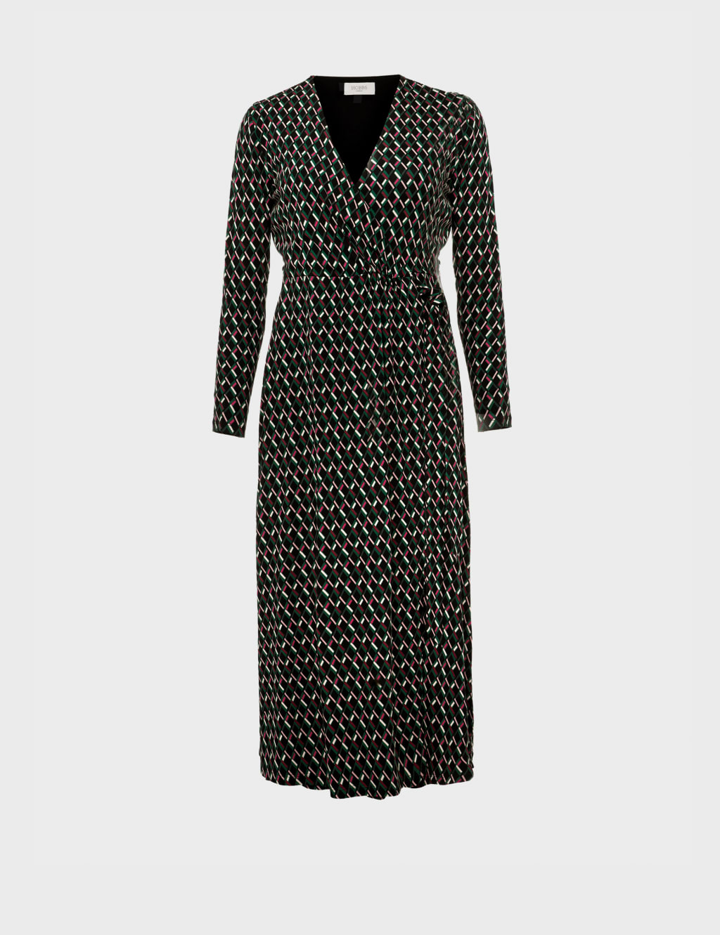 Jersey Printed V-Neck Midi Wrap Dress image 2
