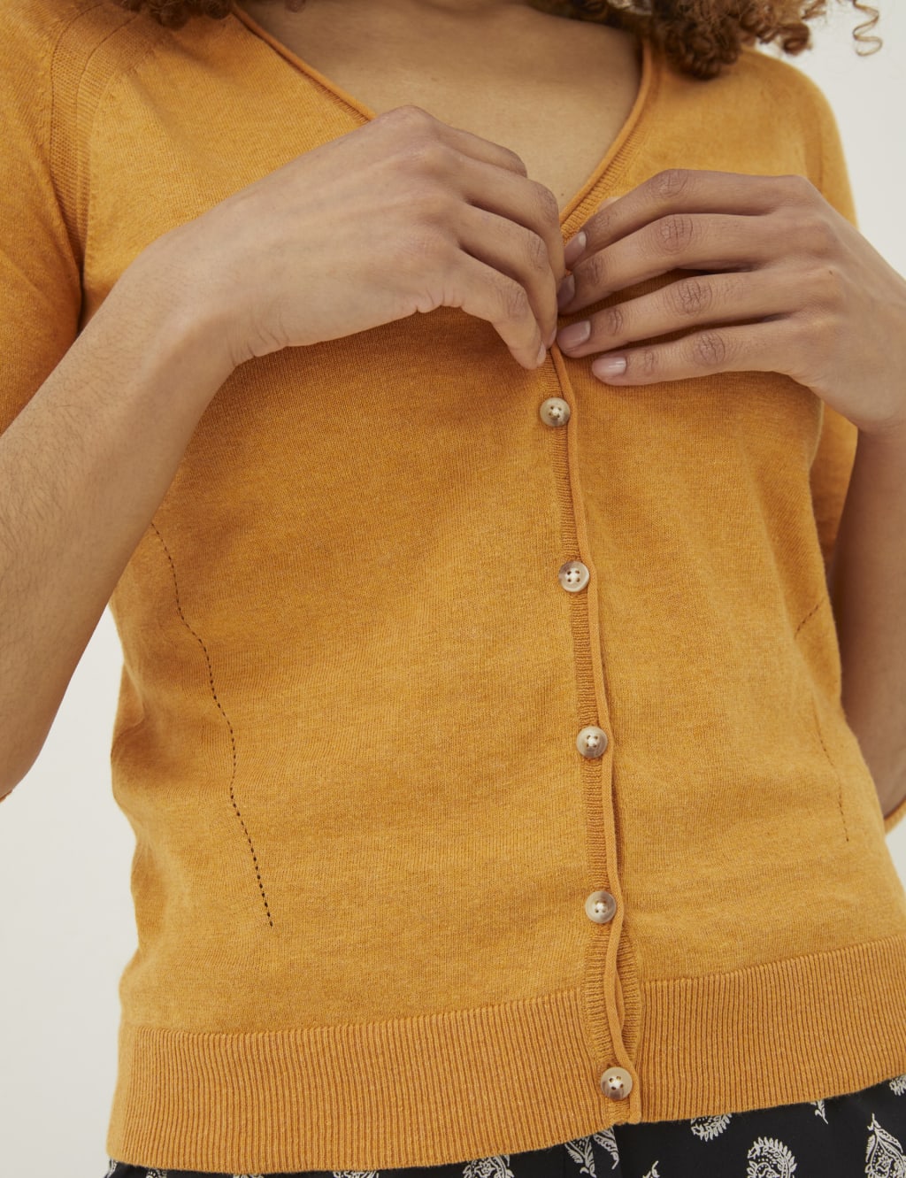 Pure Cotton V-Neck Button Front Cardigan image 4