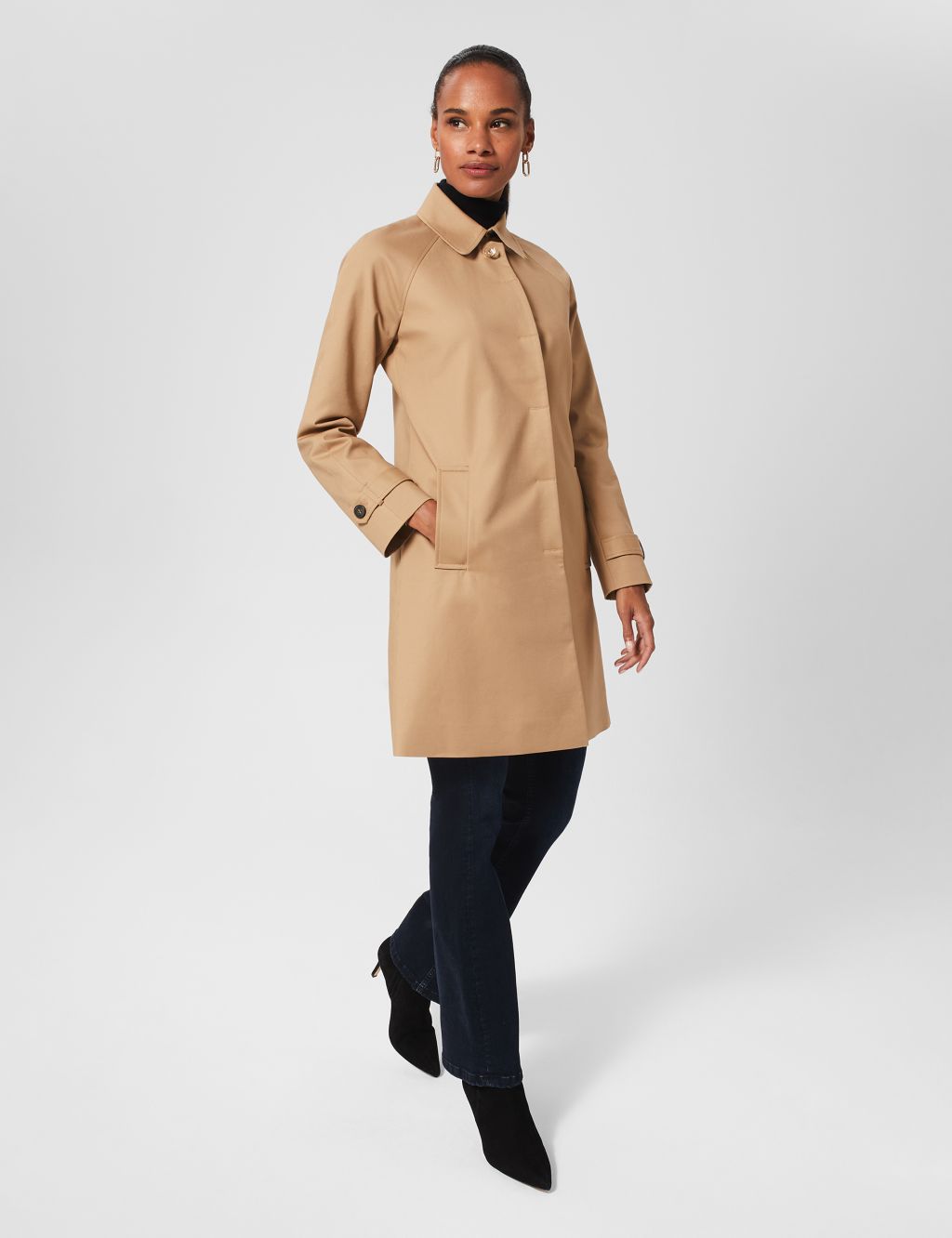 Cotton Rich Collared Trench Coat