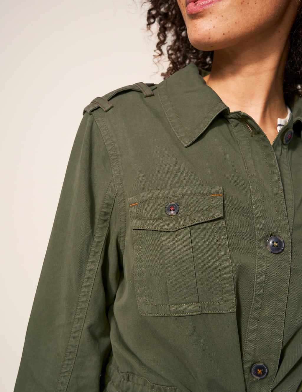Tencel™ Rich Belted Utility Jacket image 4