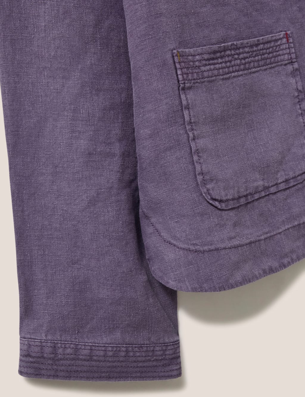 Pure Linen Collarless Short Jacket image 5