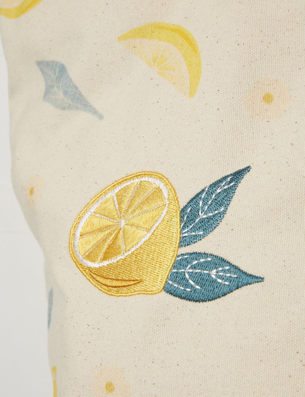 Pure Cotton Lemon Embroidered Tote Bag image 3