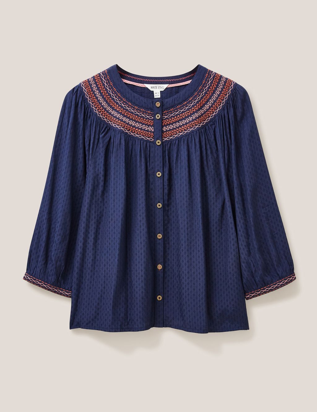 Embroidered Round Neck Blouse image 1