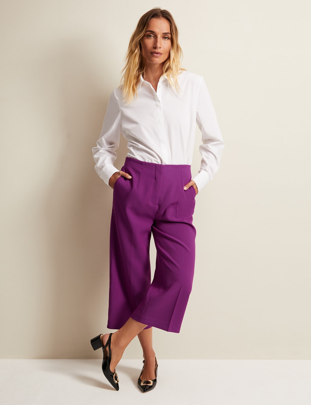 Crepe Wide Leg Culottes image 3
