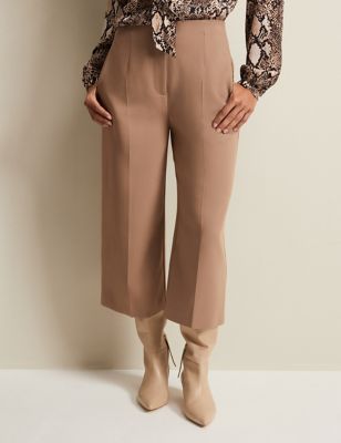 Phase Eight Women's Crepe Wide Leg Culottes - 8 - Camel, Camel