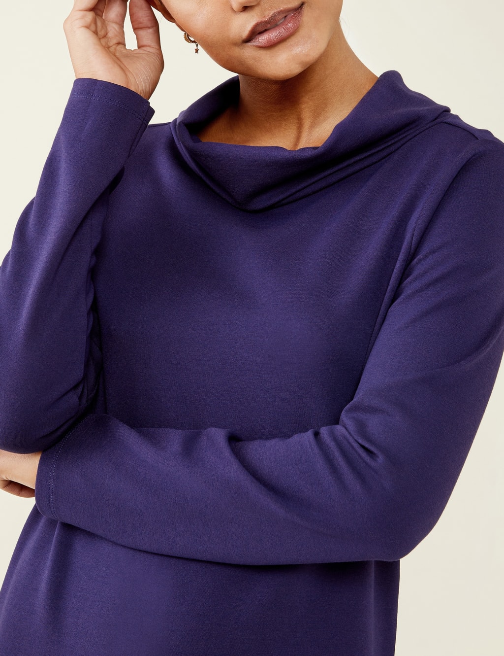 High Neck Midi Shift Dress image 2