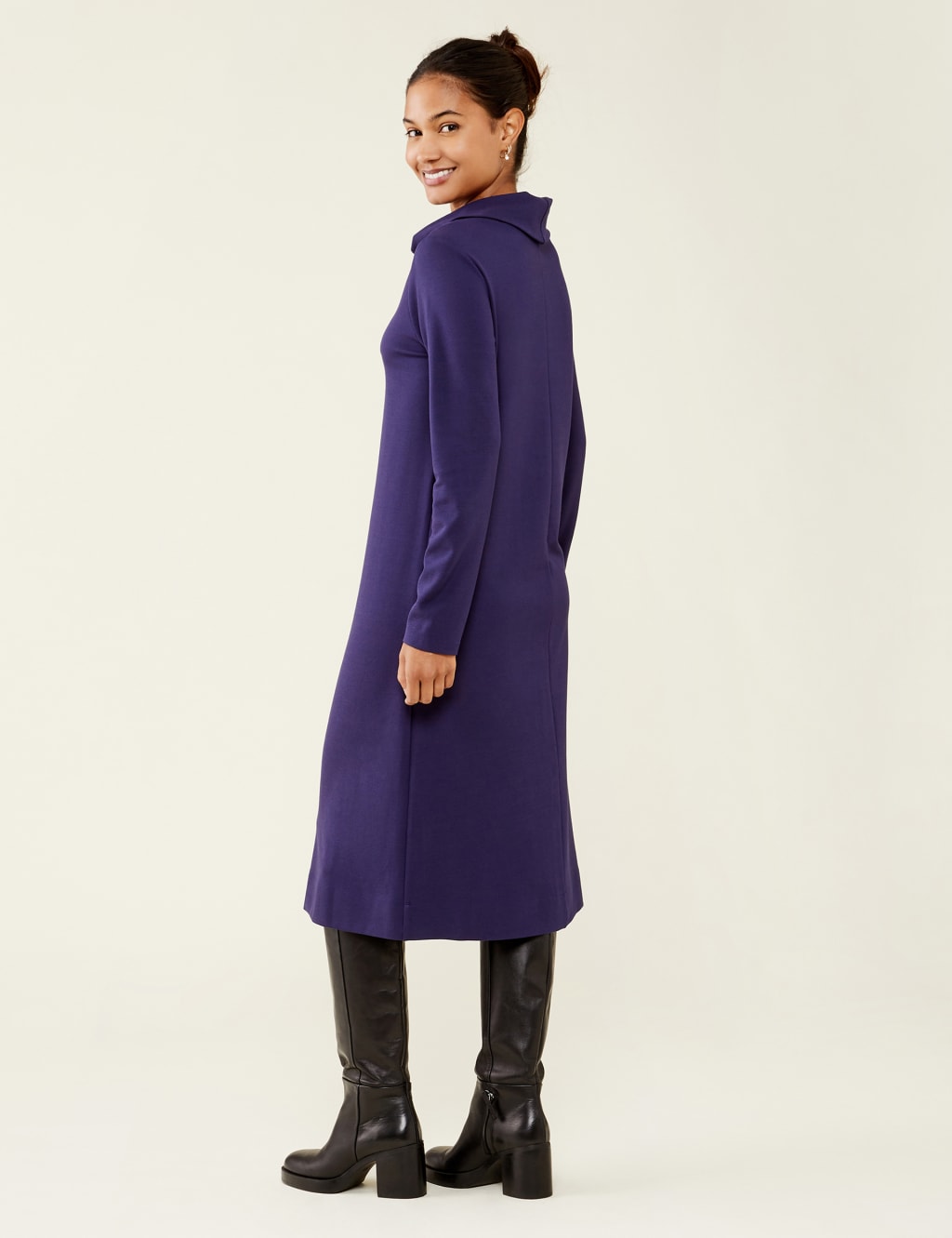 High Neck Midi Shift Dress image 4