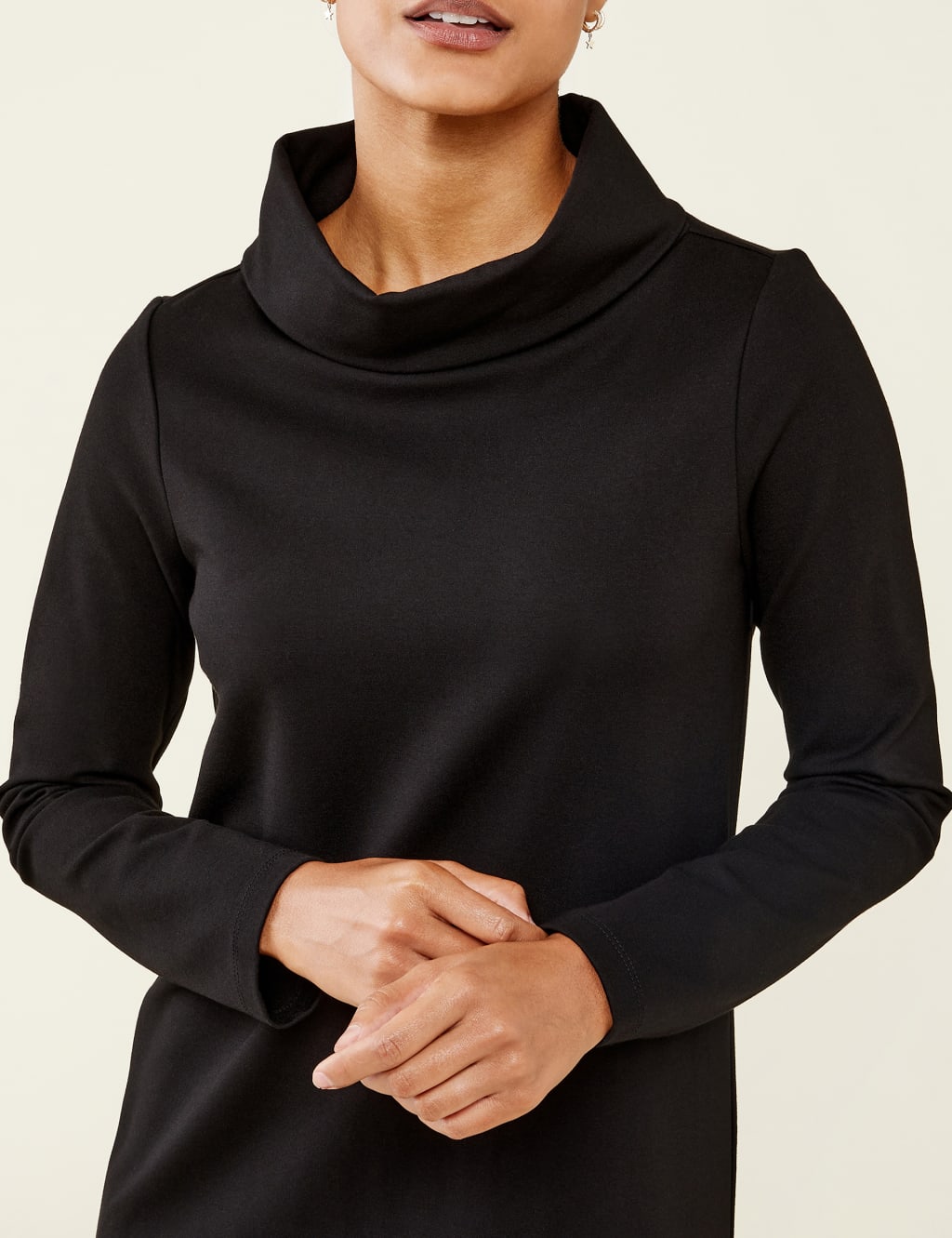 High Neck Midi Shift Dress image 2