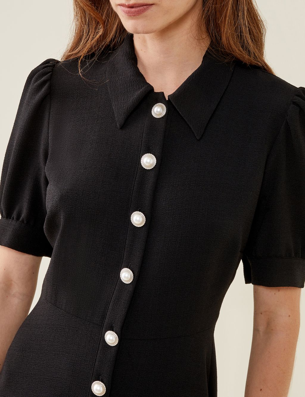 Short Sleeve Button Through Shirt Dress image 2