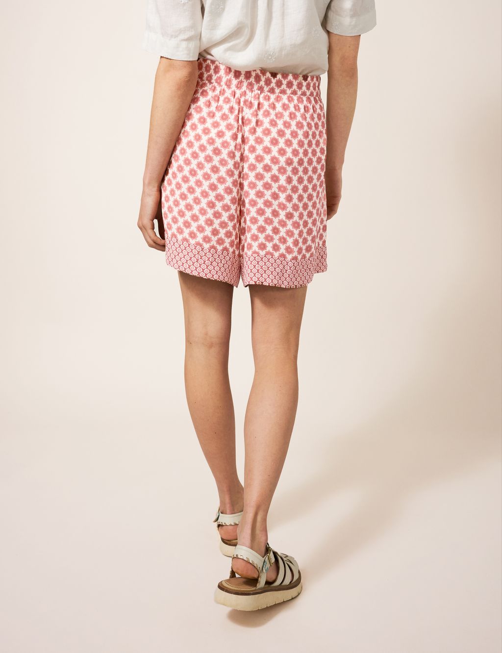 Printed Pleat Front Shorts image 2