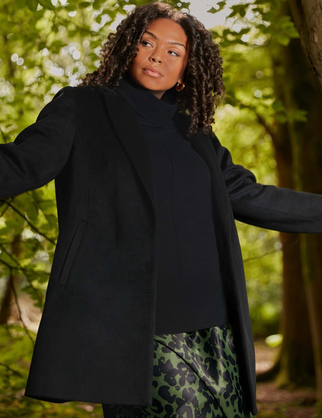 Ladies fitted coat sales