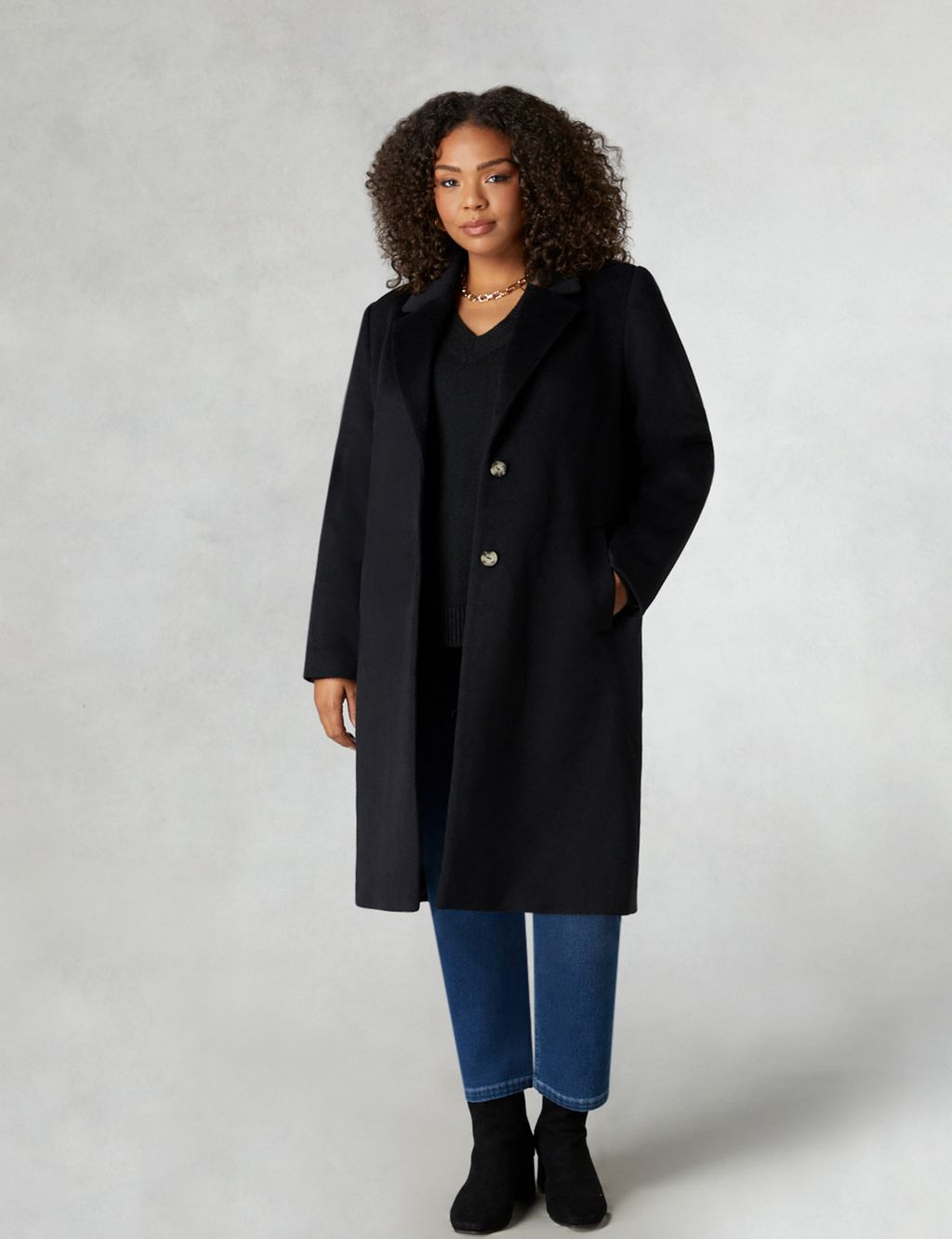 Wool Blend Longline Tailored Coat image 1