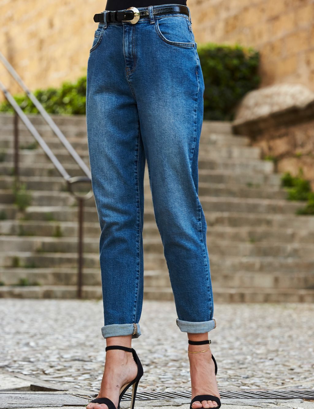 High Waisted Slim Jeans image 1