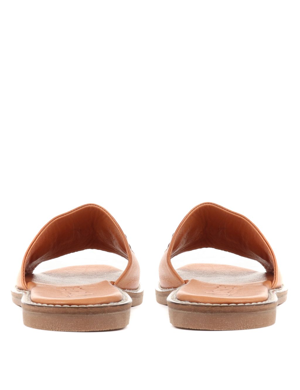 Leather Ring Detail Flat Mules image 3