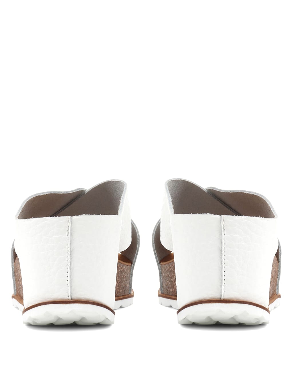 Leather Crossover Platform Mules image 2