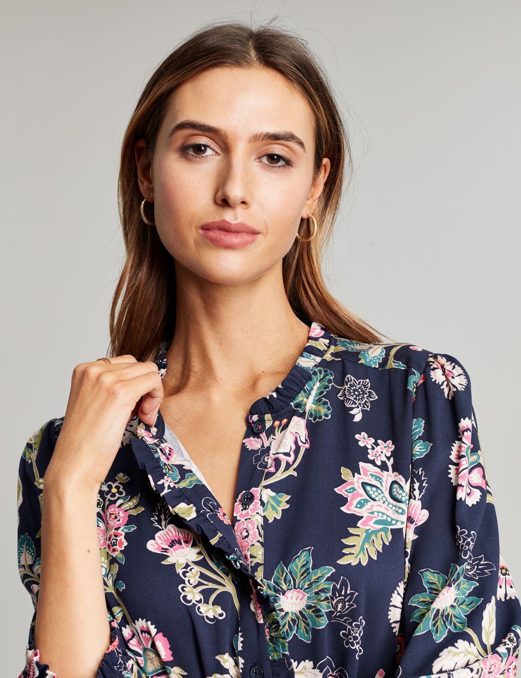 Floral Tie Waist Midaxi Shirt Dress image 3