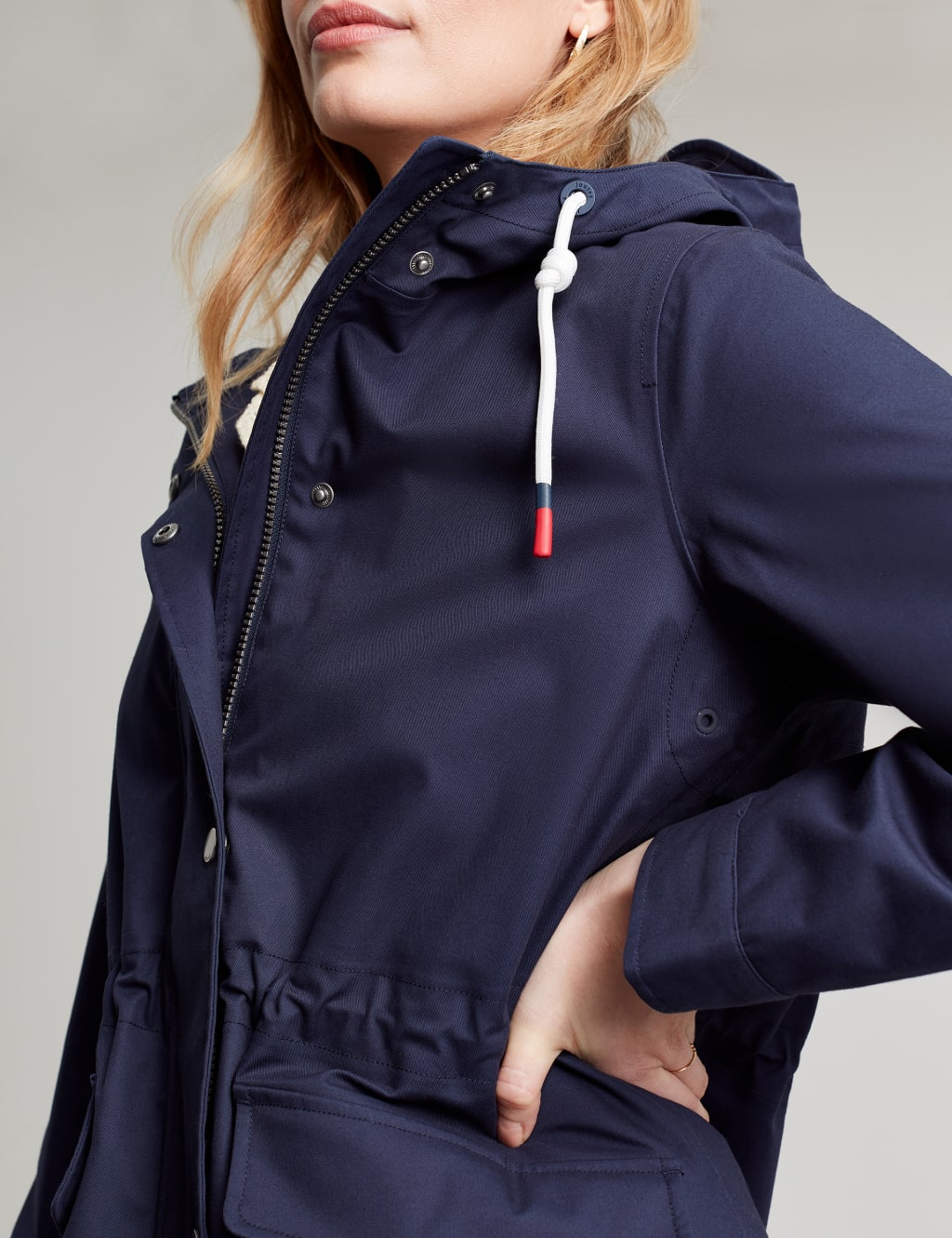 Pure Cotton Hooded Waisted Raincoat image 4