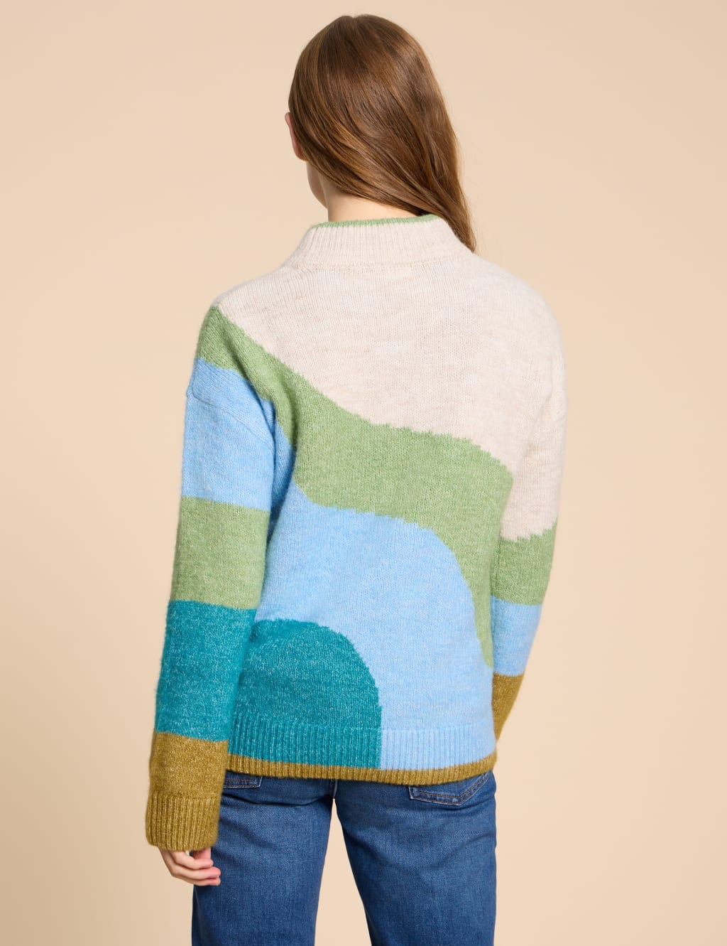 Colour Block Funnel Neck Jumper image 4