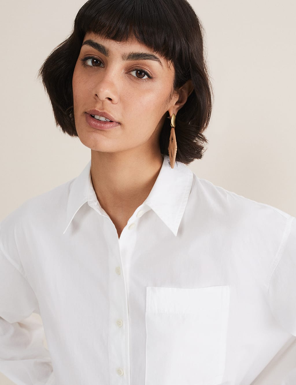 Pure Cotton Collared Relaxed Shirt image 6