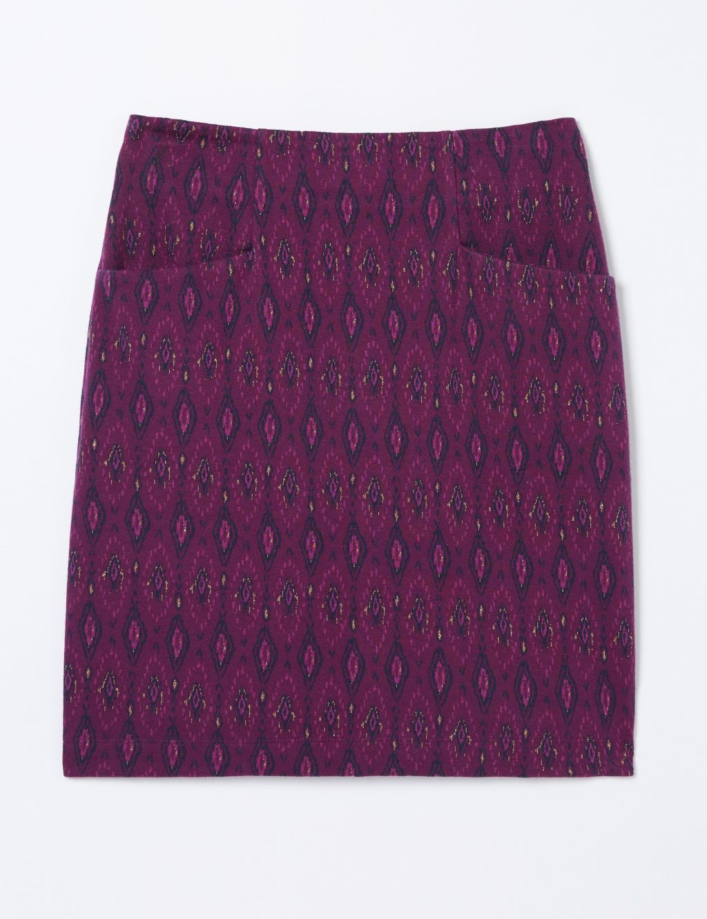 Jersey Geometric Mini A-Line Skirt image 2