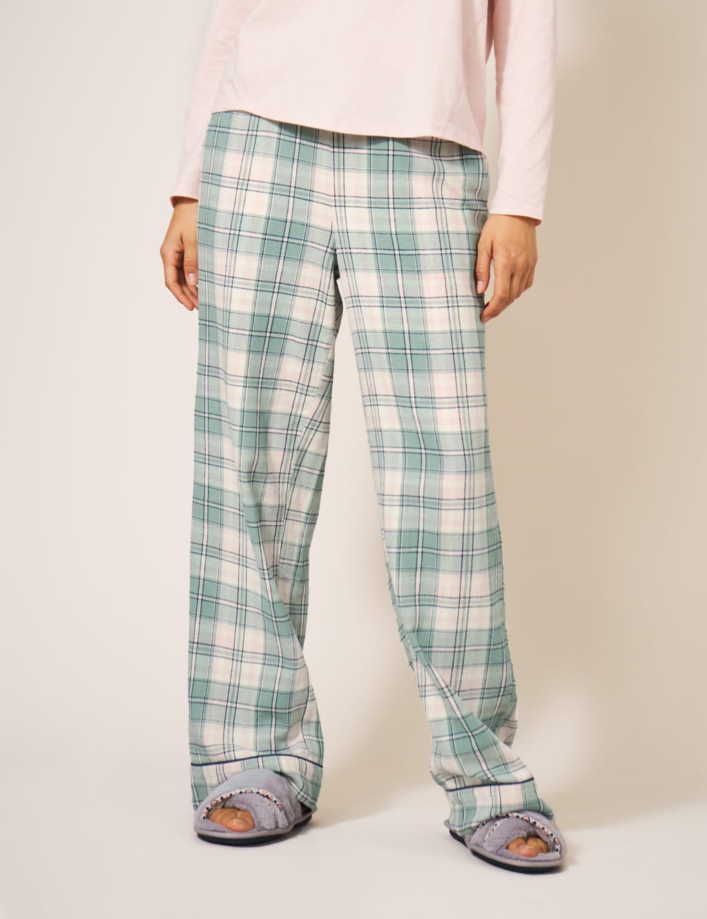 Pure Cotton Check Pyjama Bottoms image 2