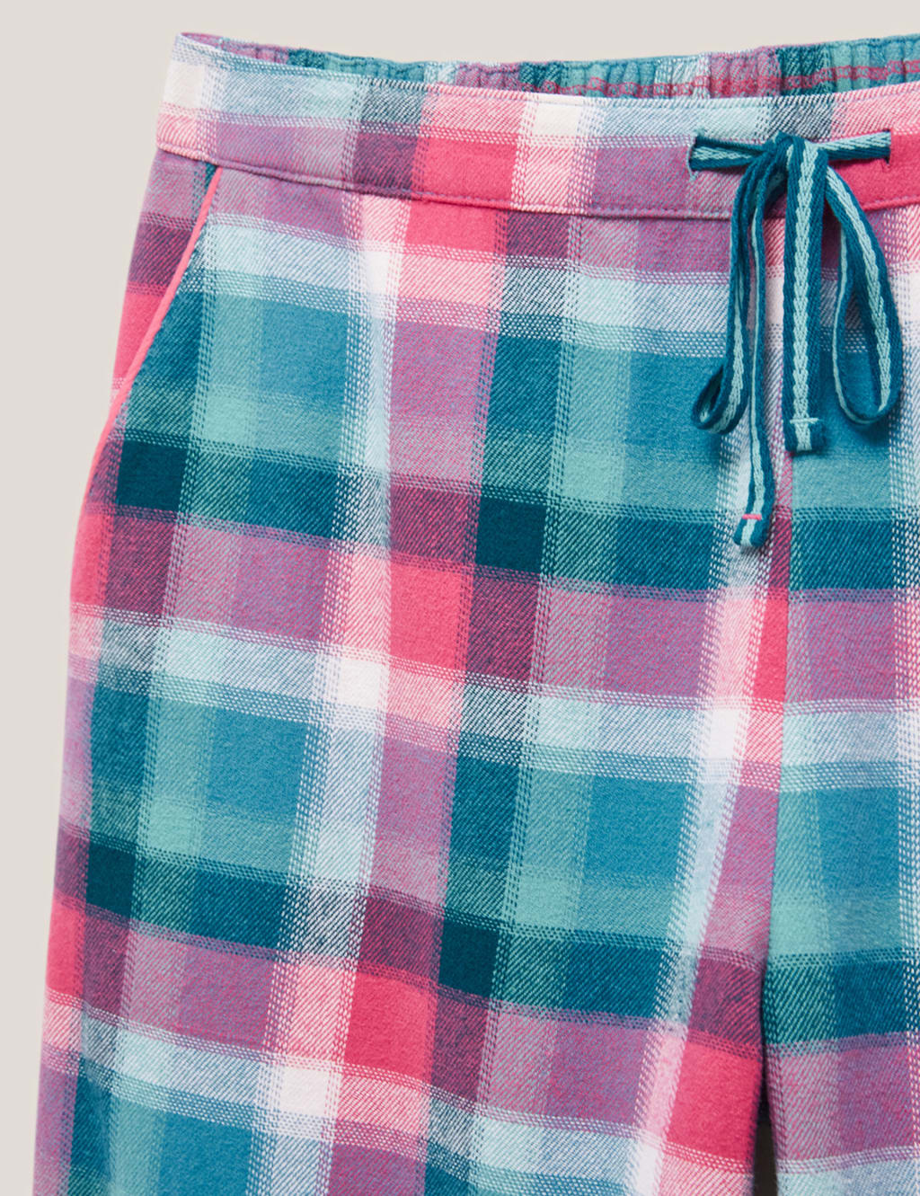Organic Cotton Checked Pyjama Bottoms image 3