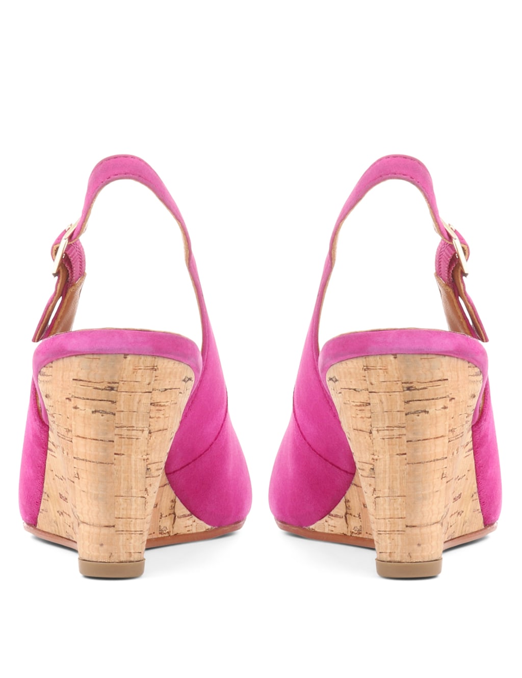 Suede Wedge Slingback Shoes image 3