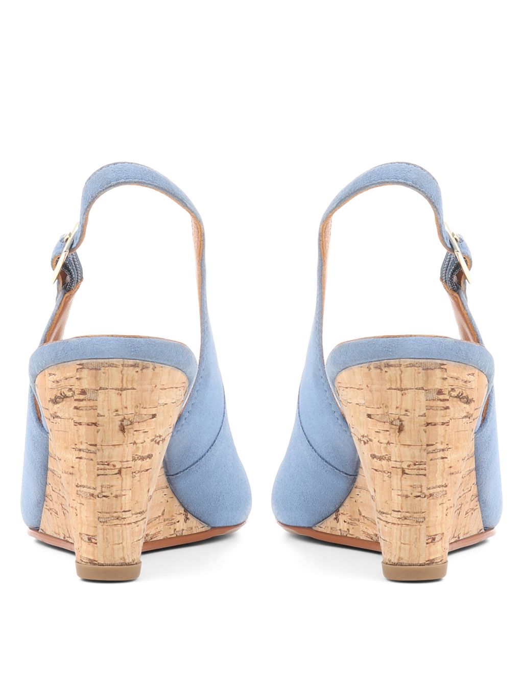 Suede Wedge Slingback Shoes image 3