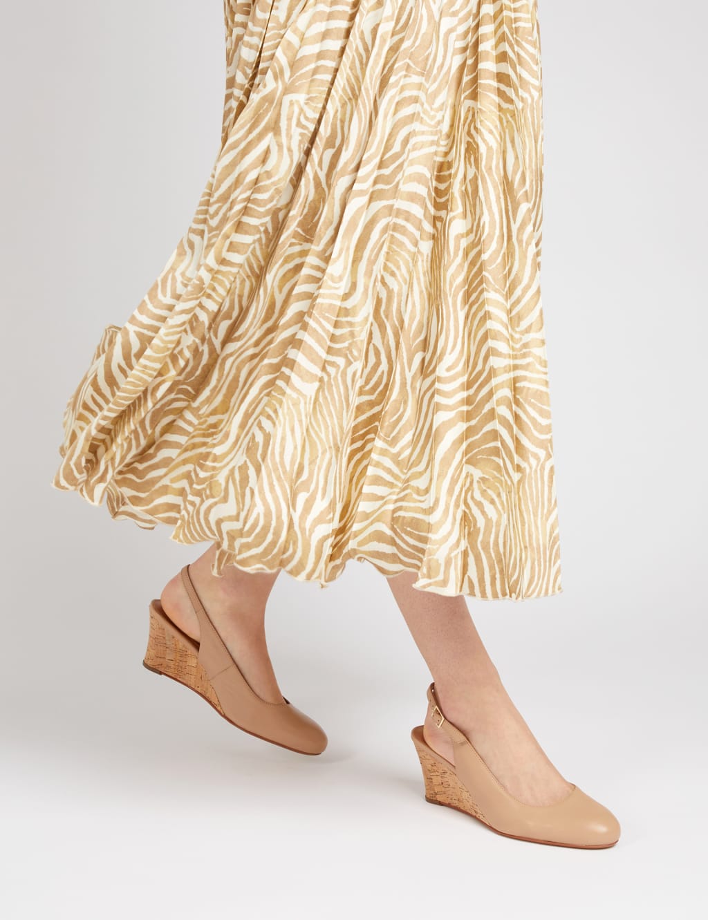 Suede Wedge Slingback Shoes image 1