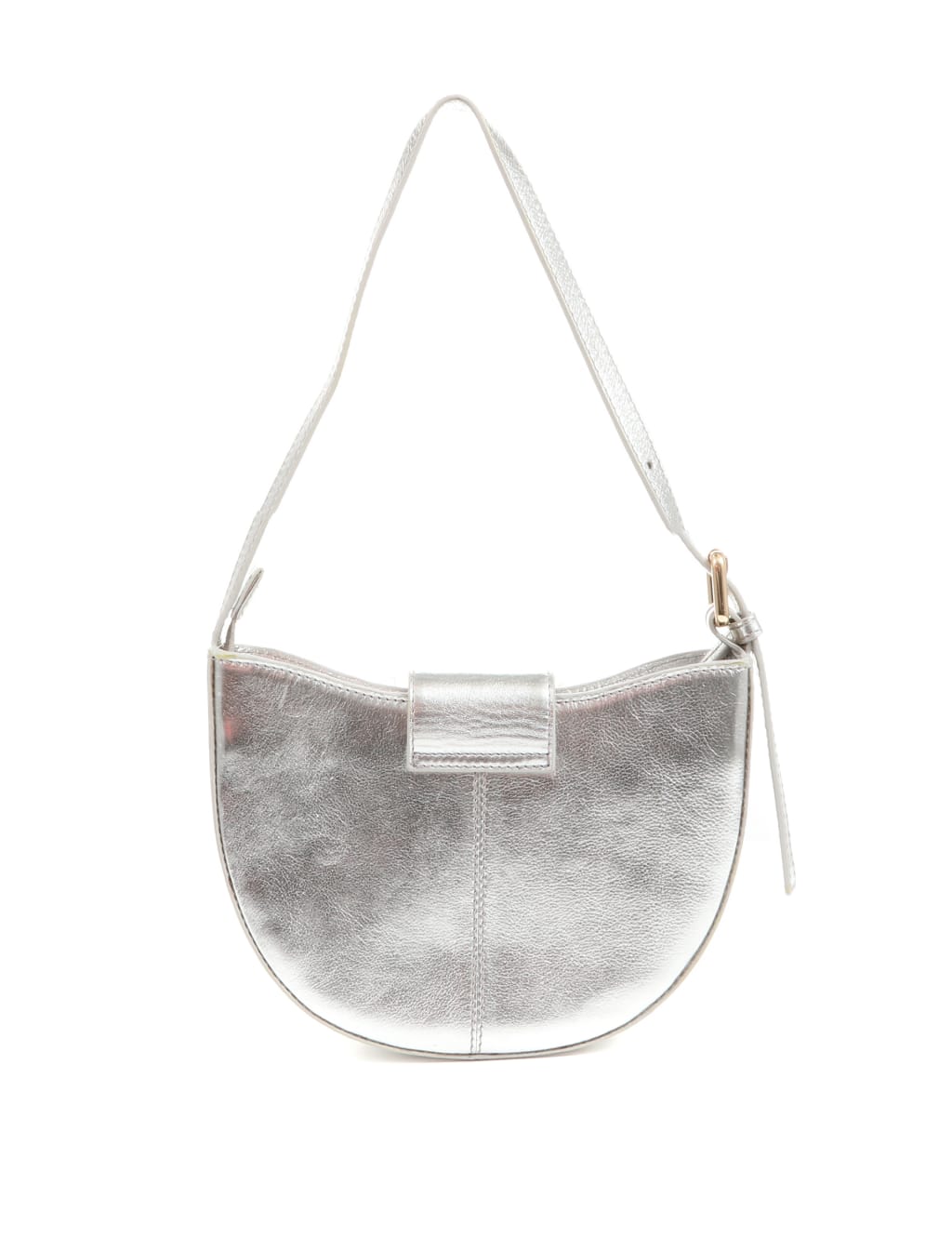 Leather Metallic Buckle Detail Shoulder Bag image 2