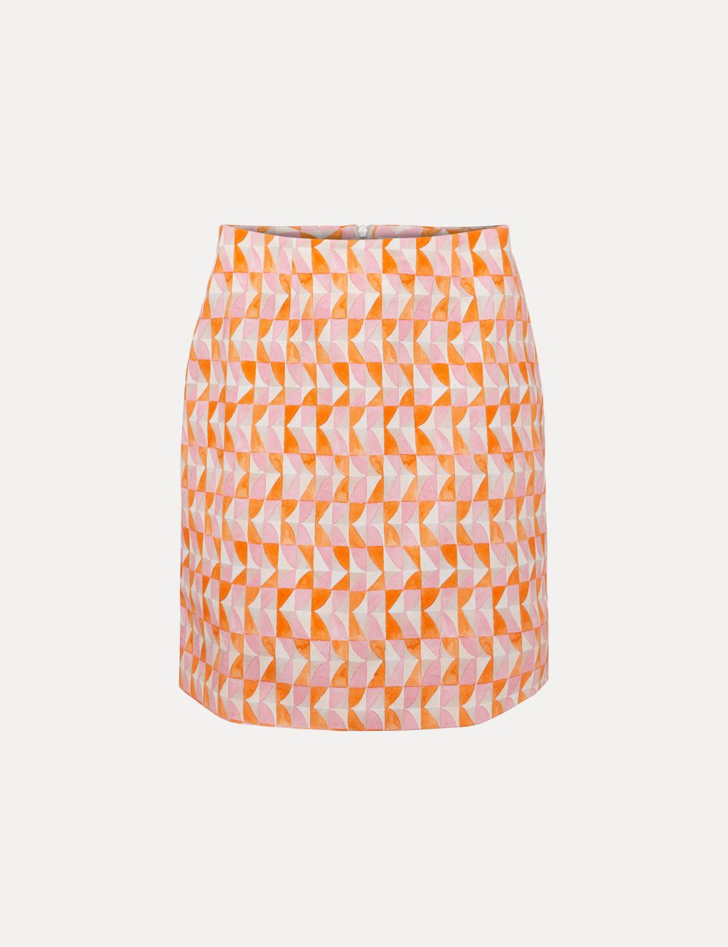 Cotton Rich Geometric Mini Pencil Skirt image 2