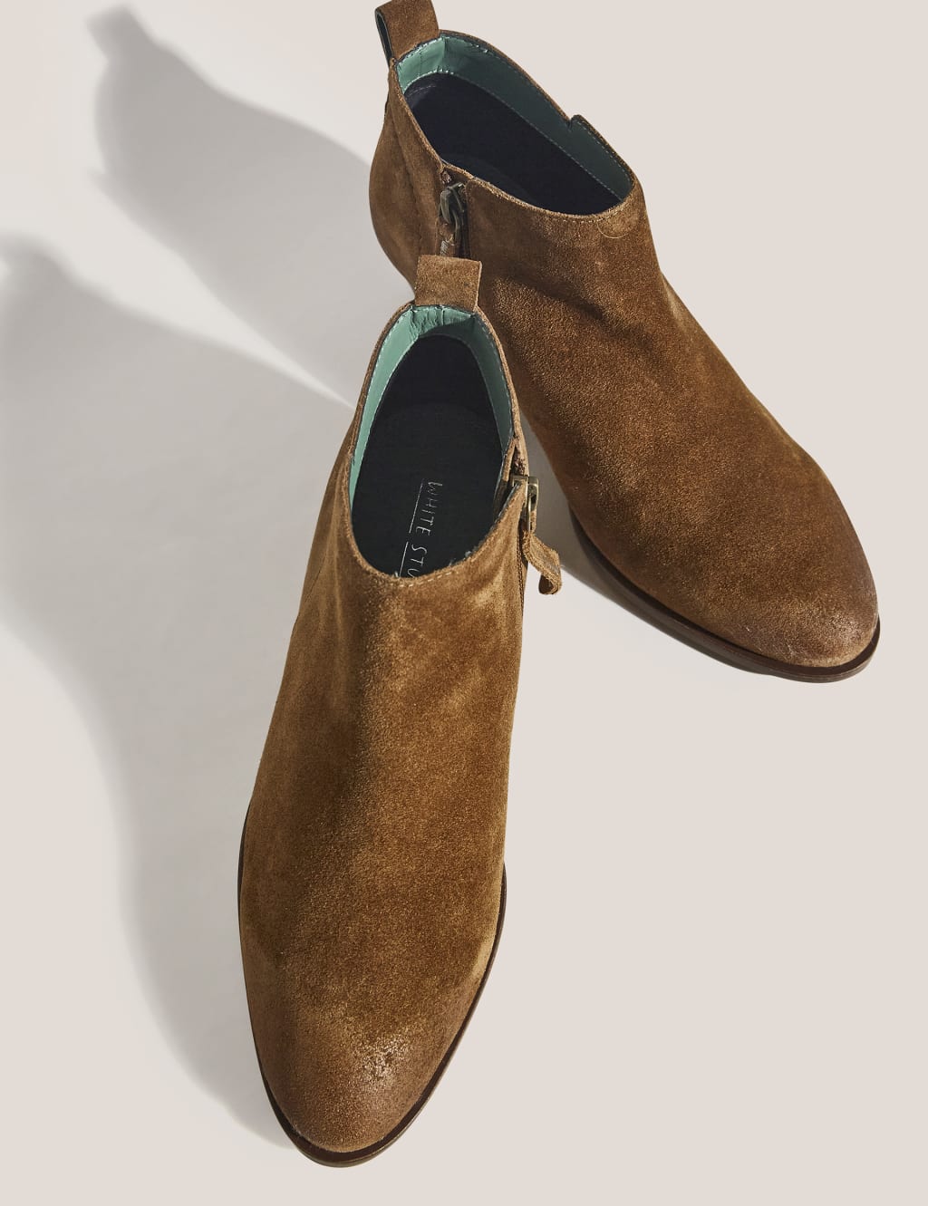 Suede Block Heel Ankle Boots image 3