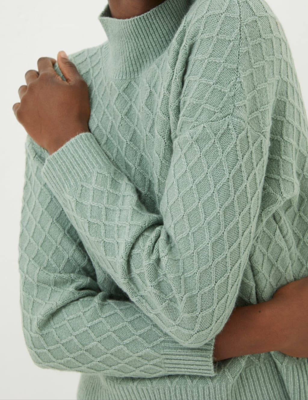Textured Funnel Neck Jumper image 5