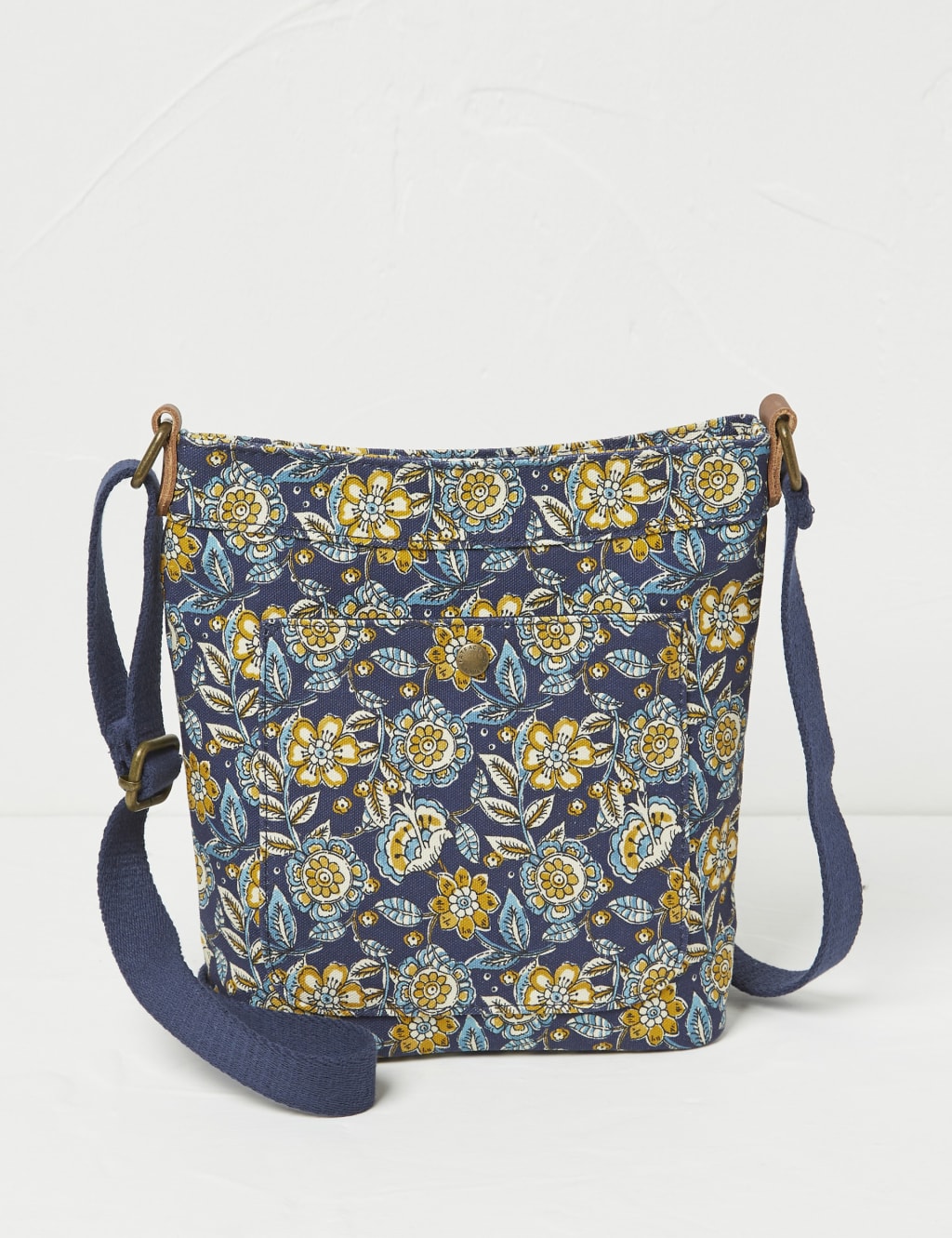 Canvas Floral Cross Body Bag image 1