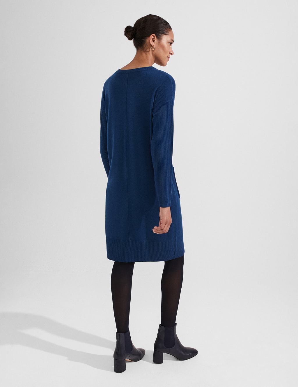 Merino Wool Blend Mini Shift Dress image 5
