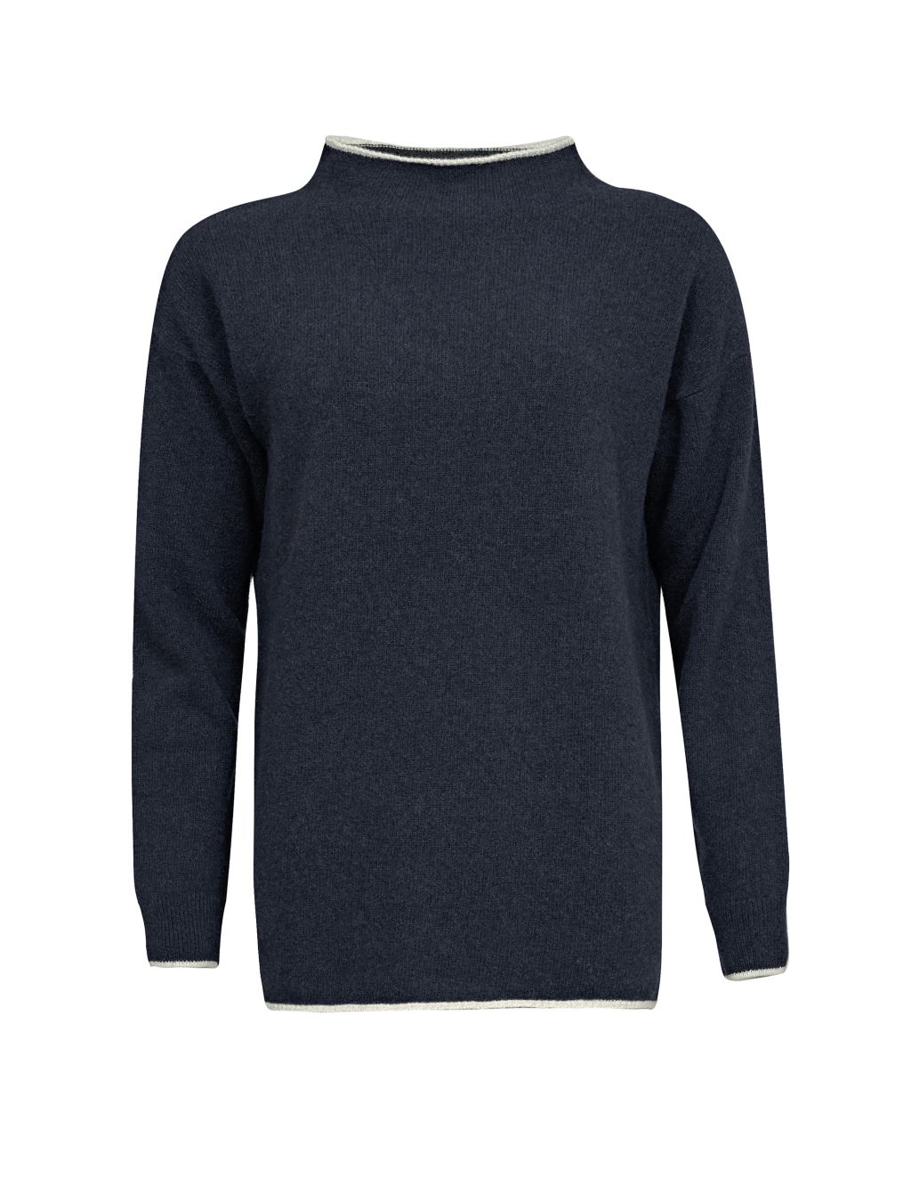 Pure Lambswool Funnel Neck Jumper image 2