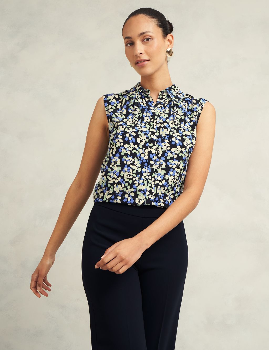 Floral Collared Top