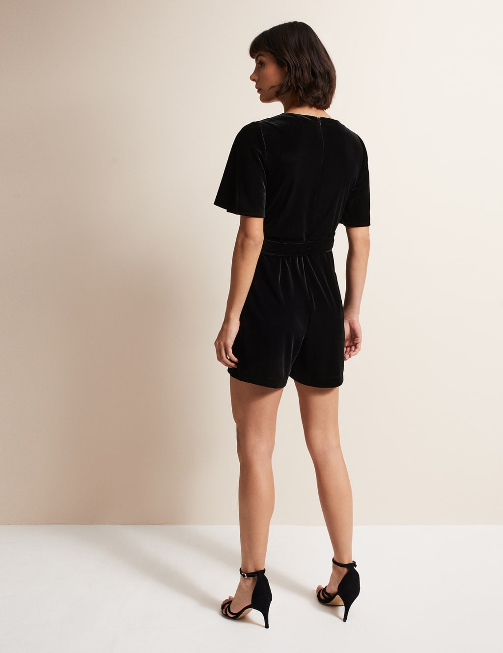 Velvet Short Sleeve Playsuit image 3