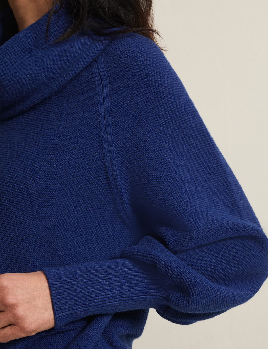 Knitted Cowl Neck Mini Jumper Dress image 6
