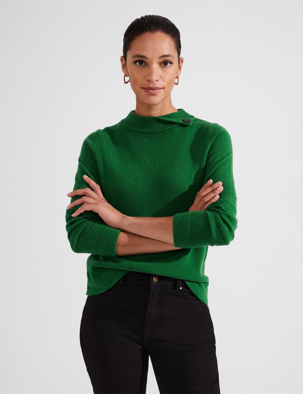 Wool Rich Crew Neck Jumper with Cashmere image 1