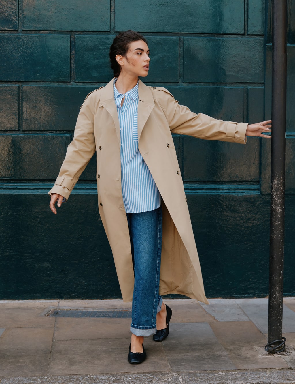Cotton Rich Tailored Trench Coat image 6